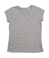 Dames T-shirt Biologisch Roll Sleeve Mantis M81 heather grey melange